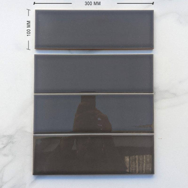 Smoke Grey Spanish Subway Ceramic 300x100 - Stone and Tile Projects