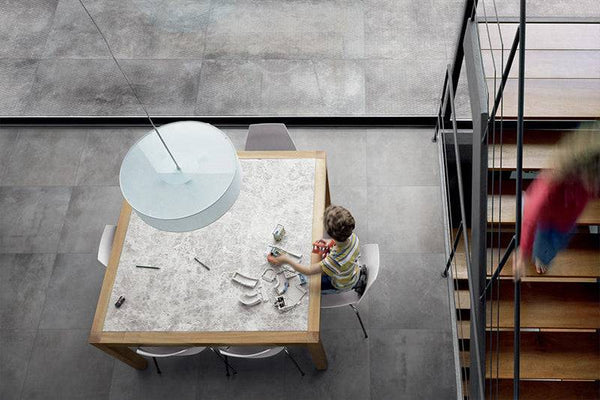 Industrial Structured Steel Décor Italian Porcelain - Stone and Tile Projects