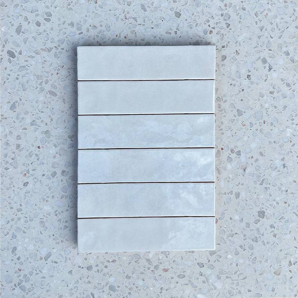 Cass Blush White Handmade Ceramic Subway 242x58 - Stone and Tile Projects