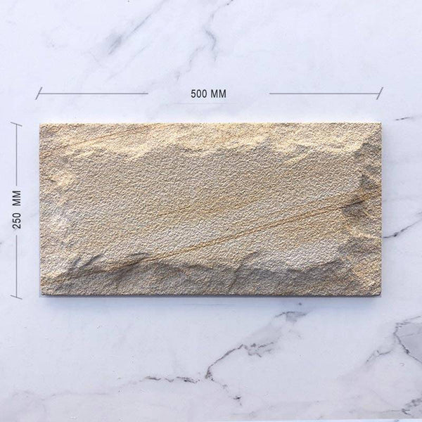 Teak Sandstone Rockface Cladding - Stone and Tile Projects