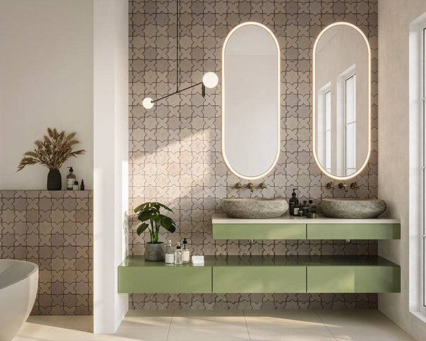 Terra Ocra Moroccan Star and Cross Ceramic - Stone and Tile Projects