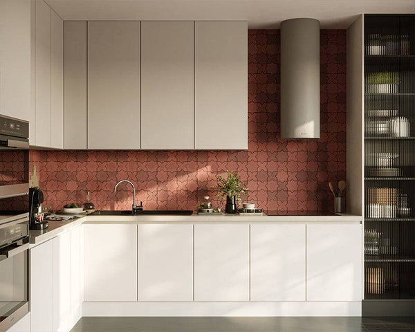 Terra Rossa Moroccan Star and Cross Ceramic - Stone and Tile Projects