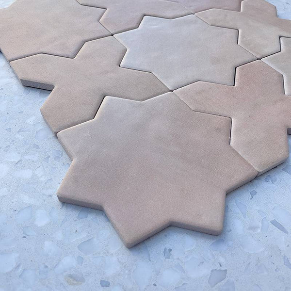 Terra Ocra Moroccan Star and Cross Ceramic - Stone and Tile Projects