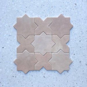 Terra Ocra Moroccan Star and Cross Ceramic - Stone and Tile Projects