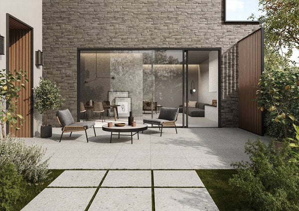 Terrazzo Bianco Concrete Italian Porcelain - Stone and Tile Projects