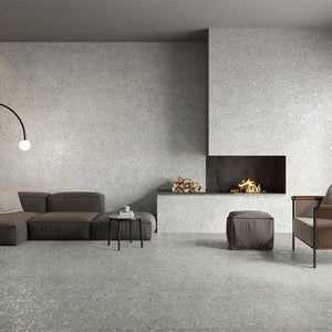 Terrazzo Bianco Concrete Italian Porcelain - Stone and Tile Projects