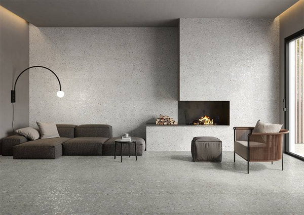 Terrazzo Bianco Concrete Italian Porcelain - Stone and Tile Projects