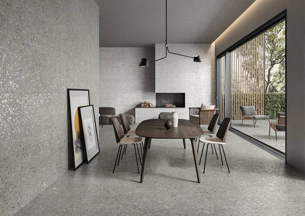 Terrazzo Perla Concrete Italian Porcelain - Stone and Tile Projects