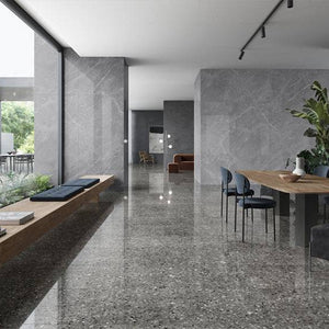 Terrazzo Grigio Concrete Italian Porcelain - Stone and Tile Projects
