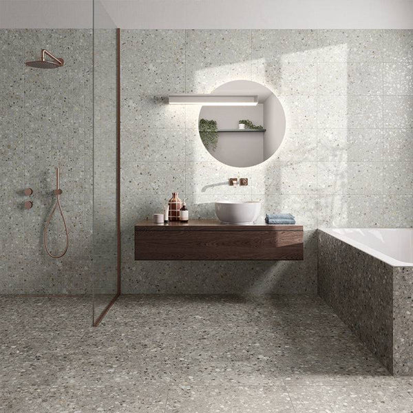Terrazzo Perla Concrete Italian Porcelain - Stone and Tile Projects