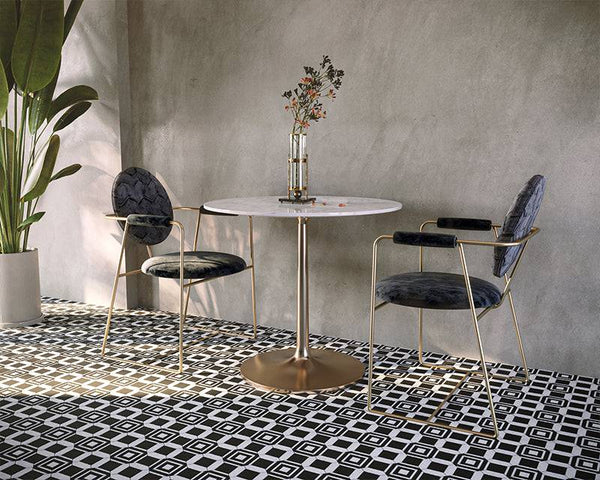 Tessellated Carrara Nero Marble Mosaic - Stone and Tile Projects