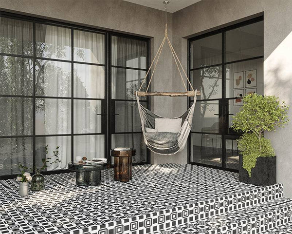 Tessellated Carrara Nero Marble Mosaic - Stone and Tile Projects