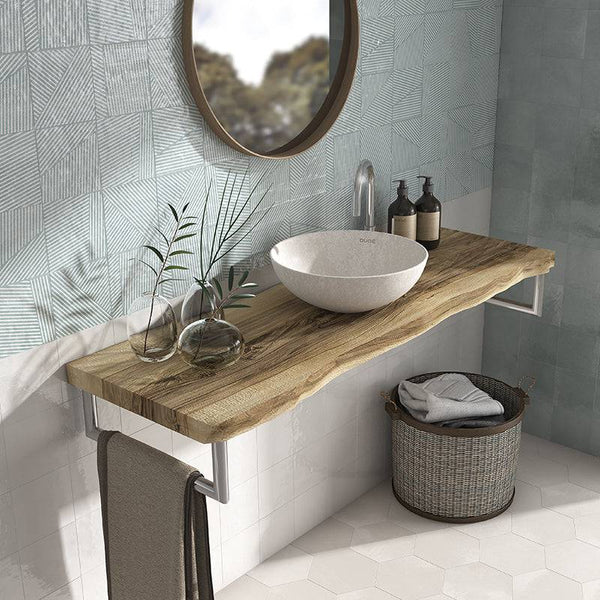 Trazos Green Aquamar 147x147 Spanish Porcelain - Stone and Tile Projects