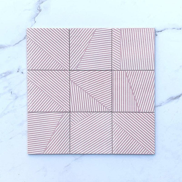 Trazos Pink Aquamar 147x147 Spanish Porcelain - Stone and Tile Projects