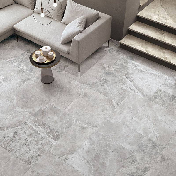 Tundra Blue Rectified Porcelain - Stone and Tile Projects