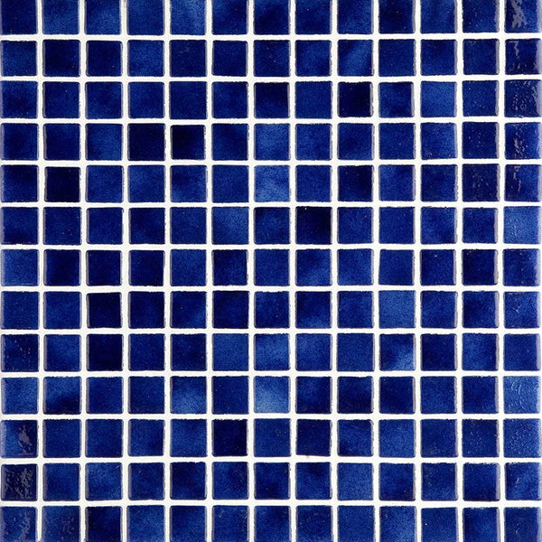 Niebla 2503-D Royal Blue Glass Mosaic Pool Tile - Stone and Tile Projects