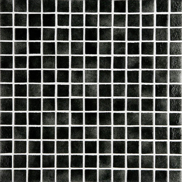 Niebla 2501-B Black Glass Mosaic Pool Tile - Stone and Tile Projects