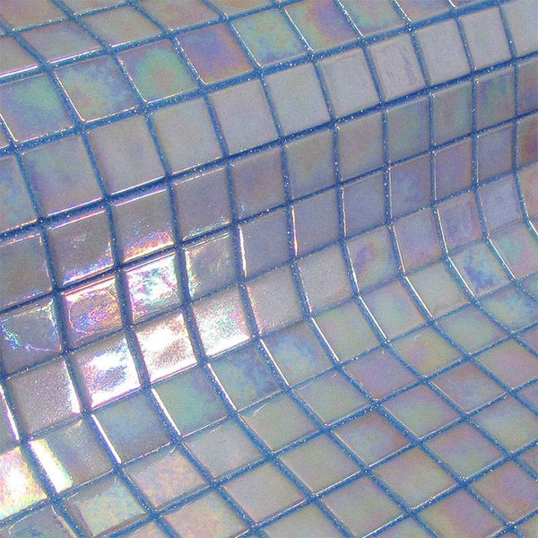 Fosfo Blue Iris Glass Mosaic Pool Tile - Stone and Tile Projects