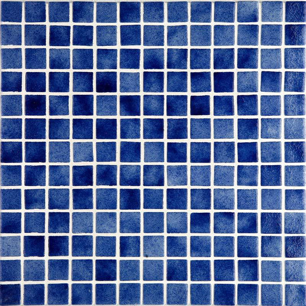 Niebla 2562-B Dark Blue Glass Mosaic Pool Tile - Stone and Tile Projects