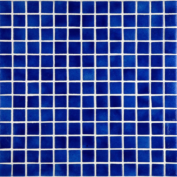 Niebla 2512-C Sapphire Blue Glass Mosaic Pool Tile - Stone and Tile Projects