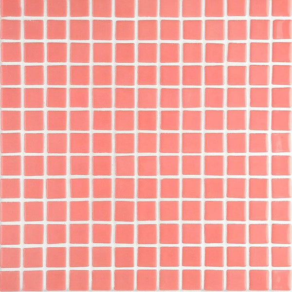 Lisa 2553-B Salmon Glass Mosaic Pool Tile - Stone and Tile Projects