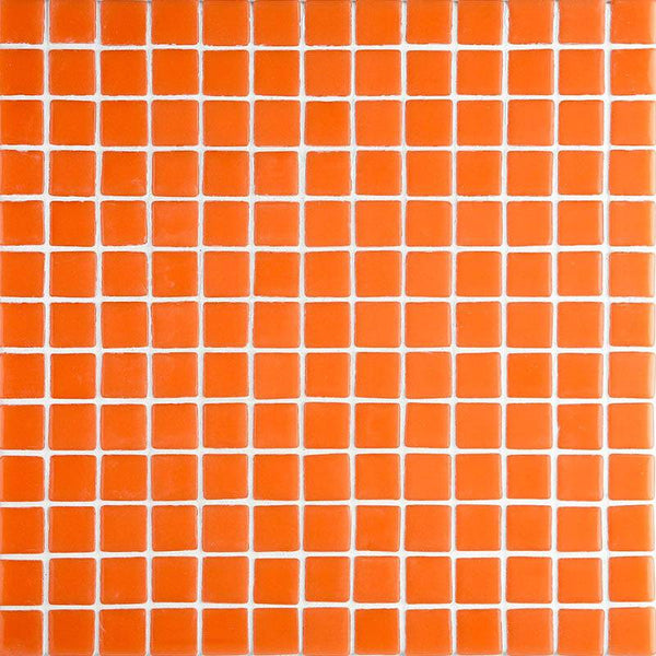 Lisa 2558-B Mediterranean Orange Glass Mosaic Pool Tile - Stone and Tile Projects