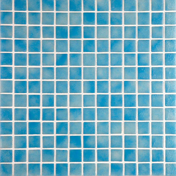 Niebla 2508-A Sky Blue Glass Mosaic Pool Tile - Stone and Tile Projects