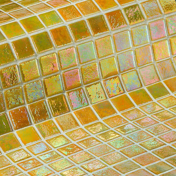 Iris Ambar Glass Mosaic Pool Tile - Stone and Tile Projects