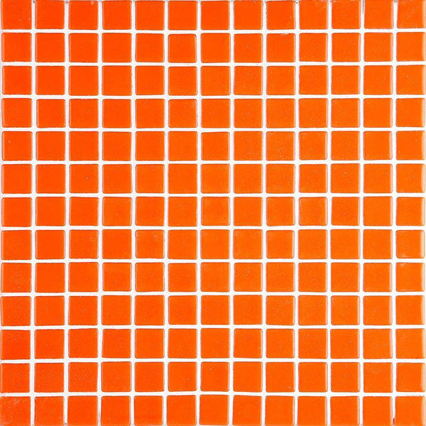 Lisa 2538-D Orange Glass Mosaic Pool Tile - Stone and Tile Projects