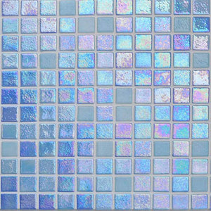 AUS Arctic Light Glass Mosaic Pool Tile - Stone and Tile Projects