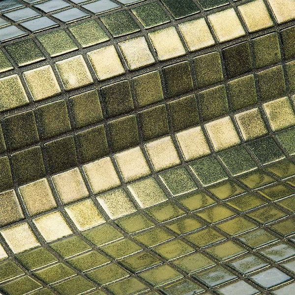 Space Aquarius Glass Mosaic Pool Tile - Stone and Tile Projects