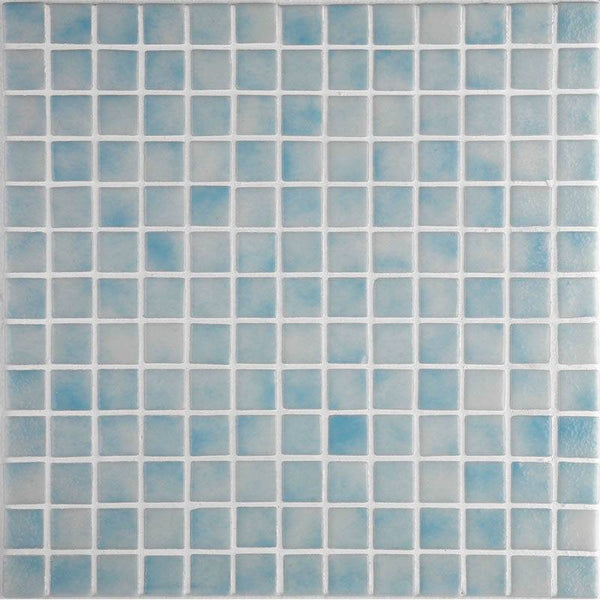 Niebla 2521-B Pale Blue Glass Mosaic Pool Tile - Stone and Tile Projects