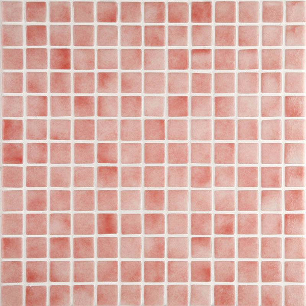 Niebla 2564-B Pale Pink Glass Mosaic Pool Tile - Stone and Tile Projects