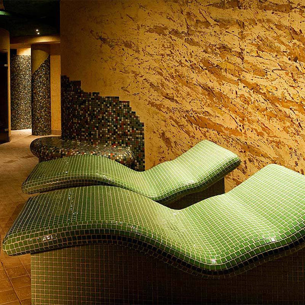 Lisa 2548-C Green Glass Mosaic Pool Tile - Stone and Tile Projects