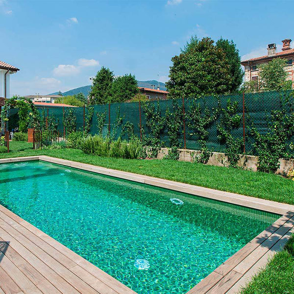 Niebla 2585-B Grass Green Glass Mosaic Pool Tile - Stone and Tile Projects