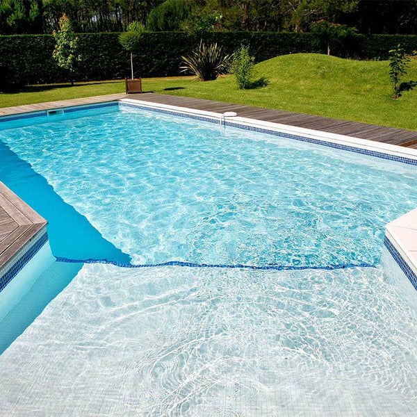 Lisa 2545-A White Glass Mosaic Pool Tile - Stone and Tile Projects