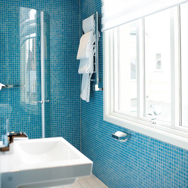 Niebla 2508-A Sky Blue Glass Mosaic Pool Tile - Stone and Tile Projects