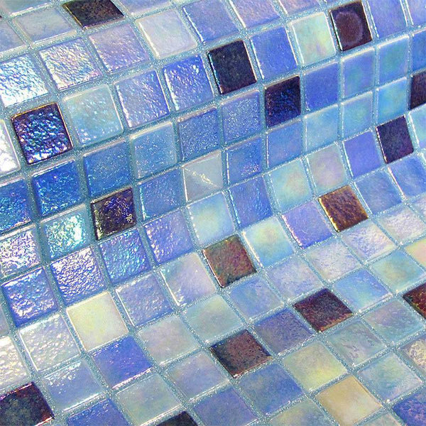 Fosfo Delphinus Glass Mosaic Pool Tile - Stone and Tile Projects