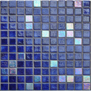 AUS Sapphire Glass Mosaic Pool Tile - Stone and Tile Projects