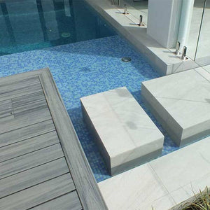 AUS Atlantic Glass Mosaic Pool Tile - Stone and Tile Projects
