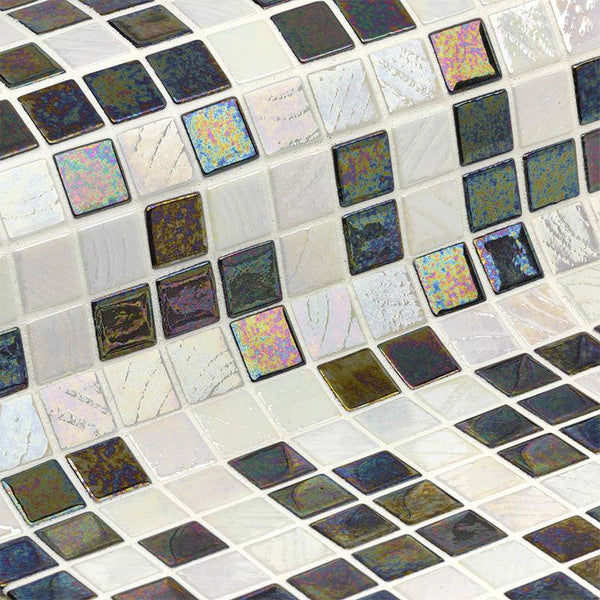 Cocktail Manhattan Glass Mosaic Pool Tile - Stone and Tile Projects