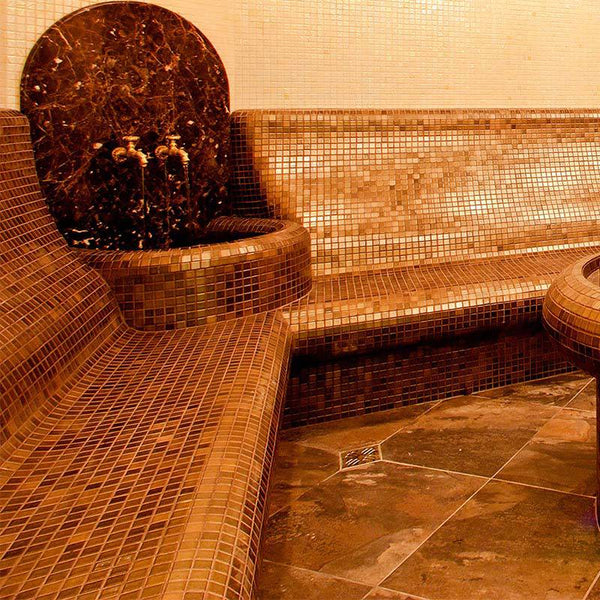 Space Scorpio Glass Mosaic Pool Tile - Stone and Tile Projects