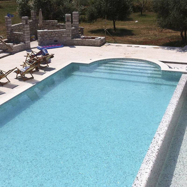 Cocktail Daiquiri Glass Mosaic Pool Tile - Stone and Tile Projects