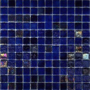 AUS Dark Reef Glass Mosaic Pool Tile - Stone and Tile Projects