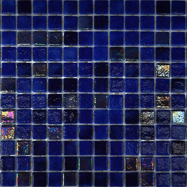 AUS Dark Reef Glass Mosaic Pool Tile - Stone and Tile Projects