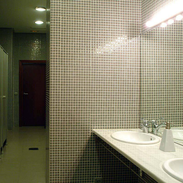 Lisa 2544-A Light Grey Glass Mosaic Pool Tile - Stone and Tile Projects