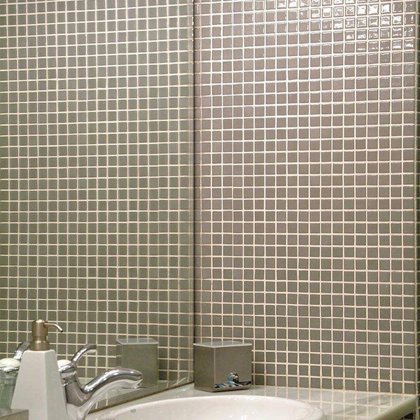 Lisa 2544-A Light Grey Glass Mosaic Pool Tile - Stone and Tile Projects