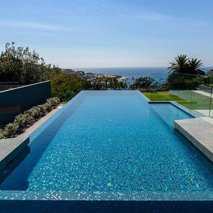 AUS Emerald Glass Mosaic Pool Tile - Stone and Tile Projects
