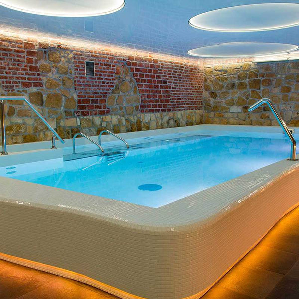 Lisa 2545-A White Glass Mosaic Pool Tile - Stone and Tile Projects