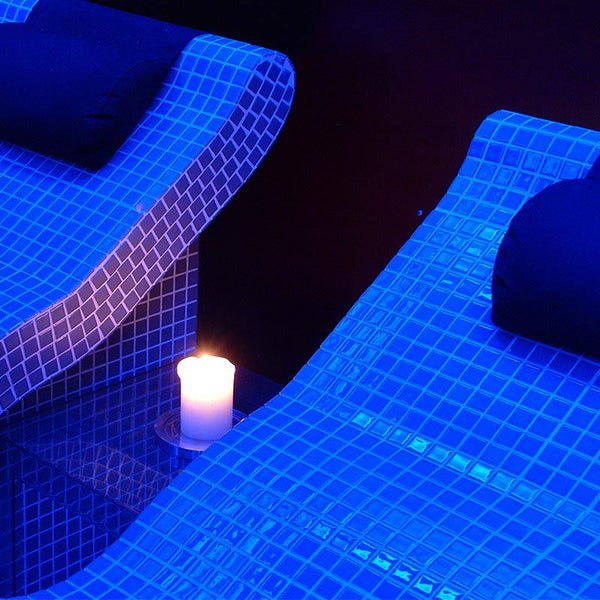 Lisa 2542-B Sky Blue Glass Mosaic Pool Tile - Stone and Tile Projects